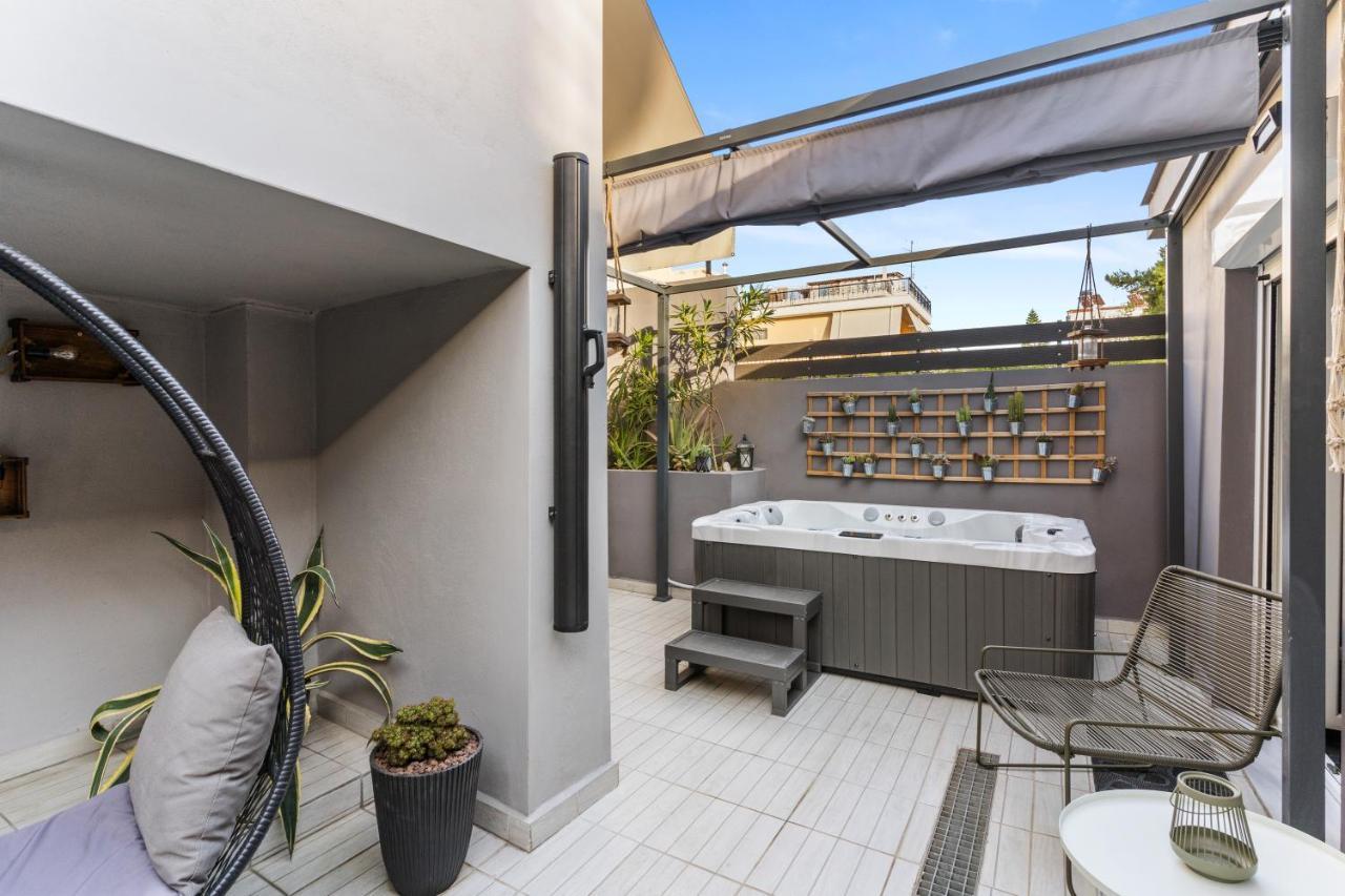 Luxe House In Glyfada With Spa Near Metro Station C8 Athén Kültér fotó